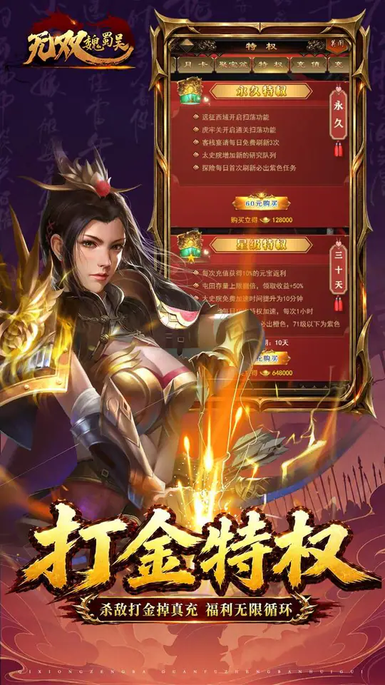 无双魏蜀吴(0.05折十倍返利)游戏截图5