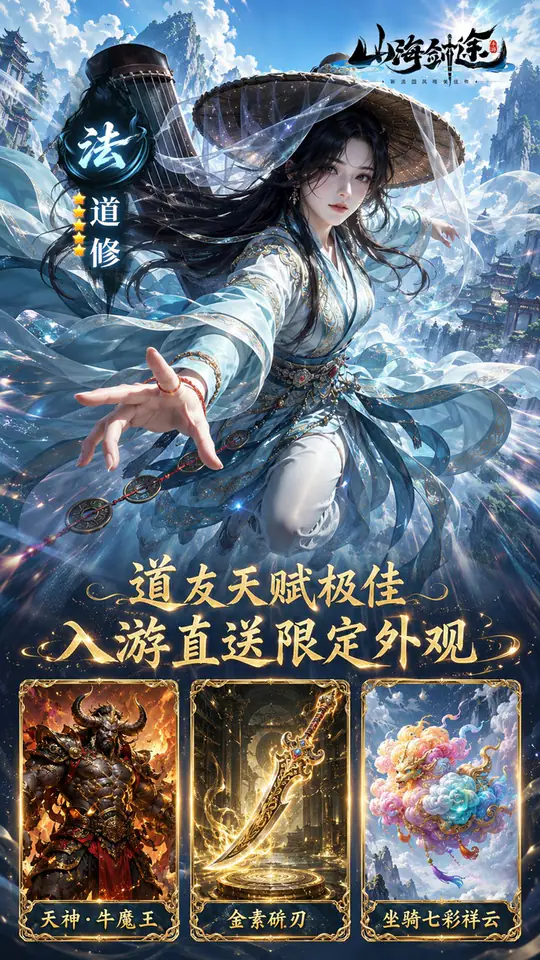 山海剑途(0.1折真充女神集结)游戏截图2