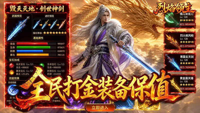 烈焰领主(散人沉默福利版)游戏截图